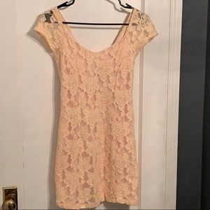 Blush Lace Sweetheart Bodycon Dress Size Small